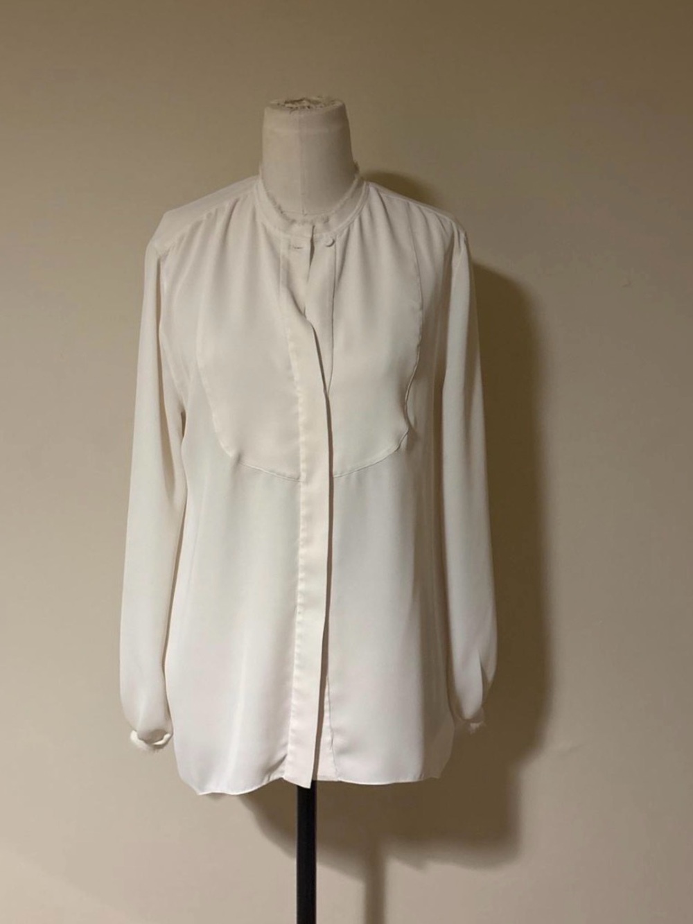 Elizabeth and James Ivory Long-Sleeve Silk Blouse